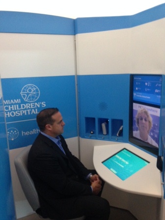 State Representative Frank Artiles, District 118, receives a medical consultation from Lisa Wynne, an Advanced Registered Nurse Practitioner at Miami Children’s Hospital